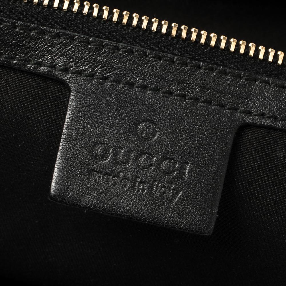 Gucci - Sac en cuir noir Sabrina Medium Boston Bag Pour femmes en vente
