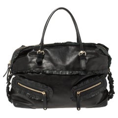 Used Gucci Black Leather Sabrina Medium Boston Bag