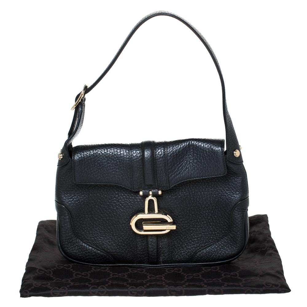 Gucci Black Leather Shoulder Bag 5