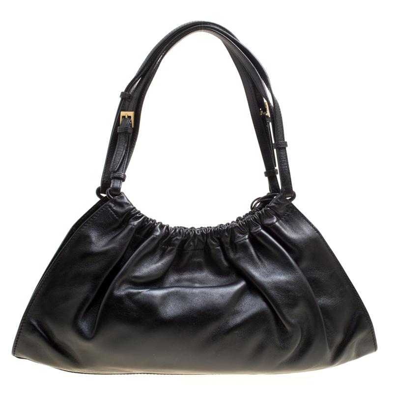 Women's Gucci Black Leather Shoulder Bag