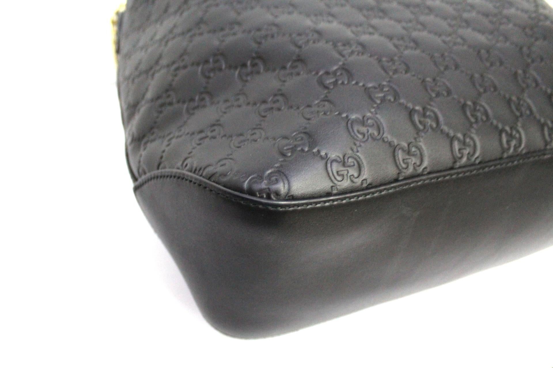 Gucci Black Leather Shoulder Bag In New Condition In Torre Del Greco, IT