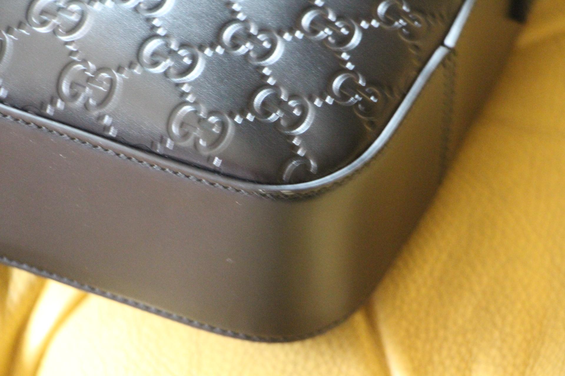 Gucci Black Leather Signature Bag , Gucci Signature Briefcase 5
