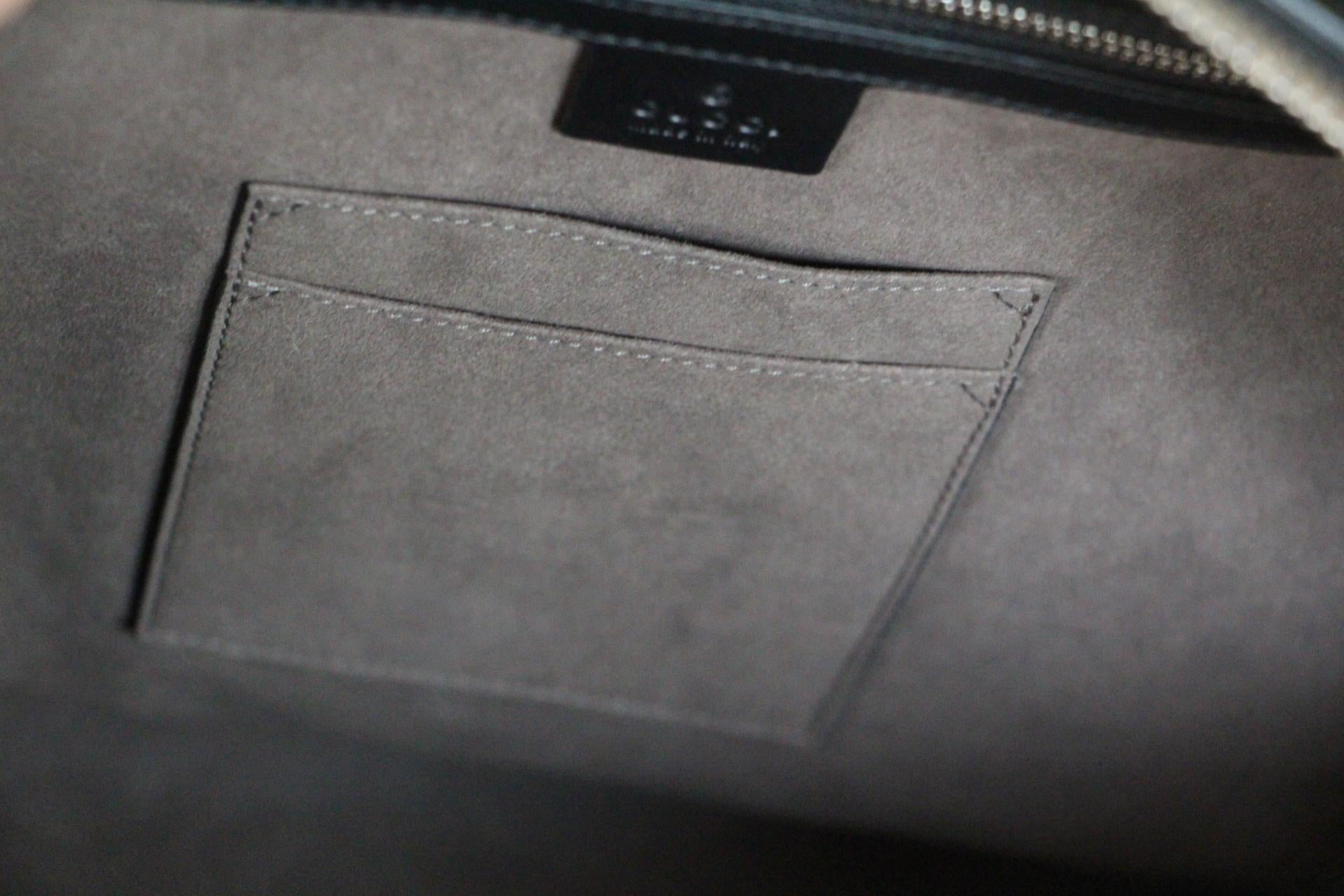 Gucci Black Leather Signature Bag , Gucci Signature Briefcase 10