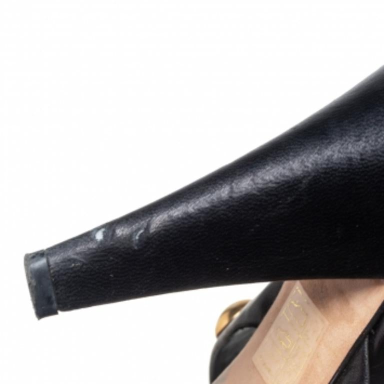 Donna Gucci Nero  Scivolone in pelle  Sandali Babouska misura 38,5 in vendita