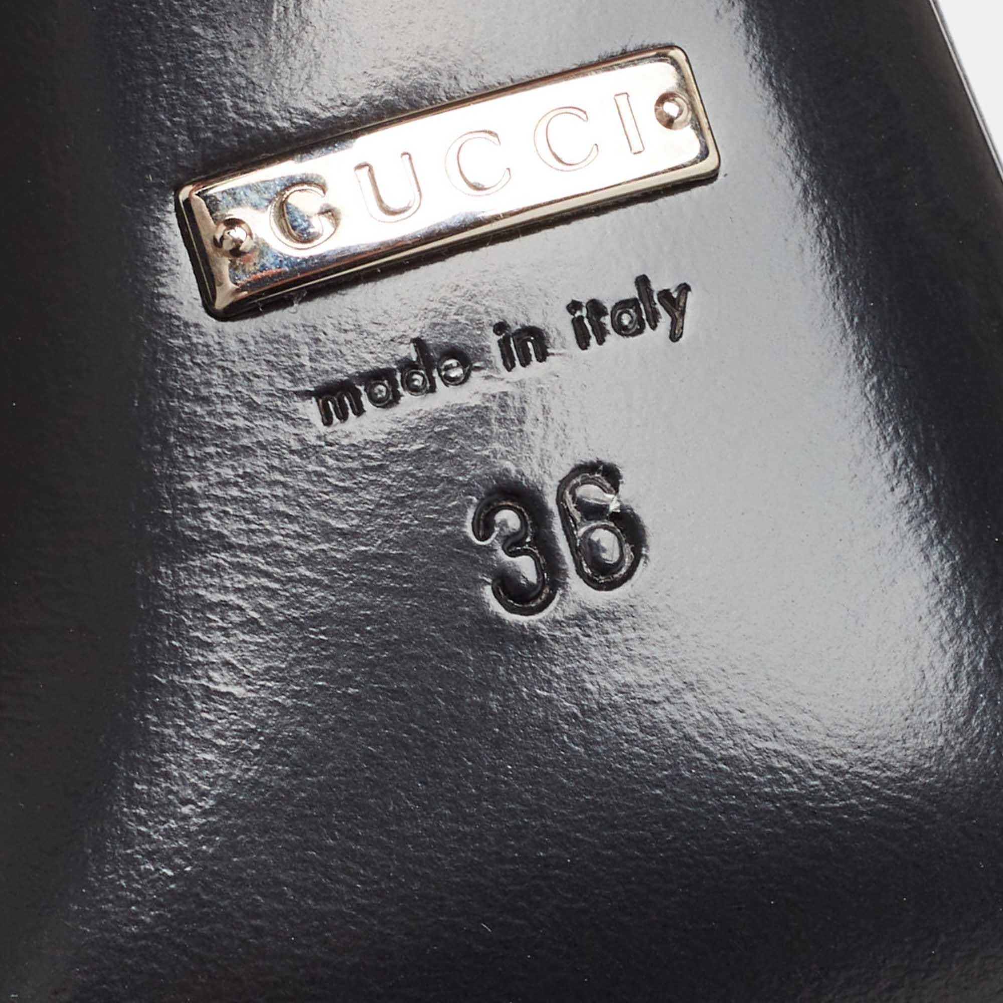 Women's Gucci Black Leather Slingback Pumps Size 36