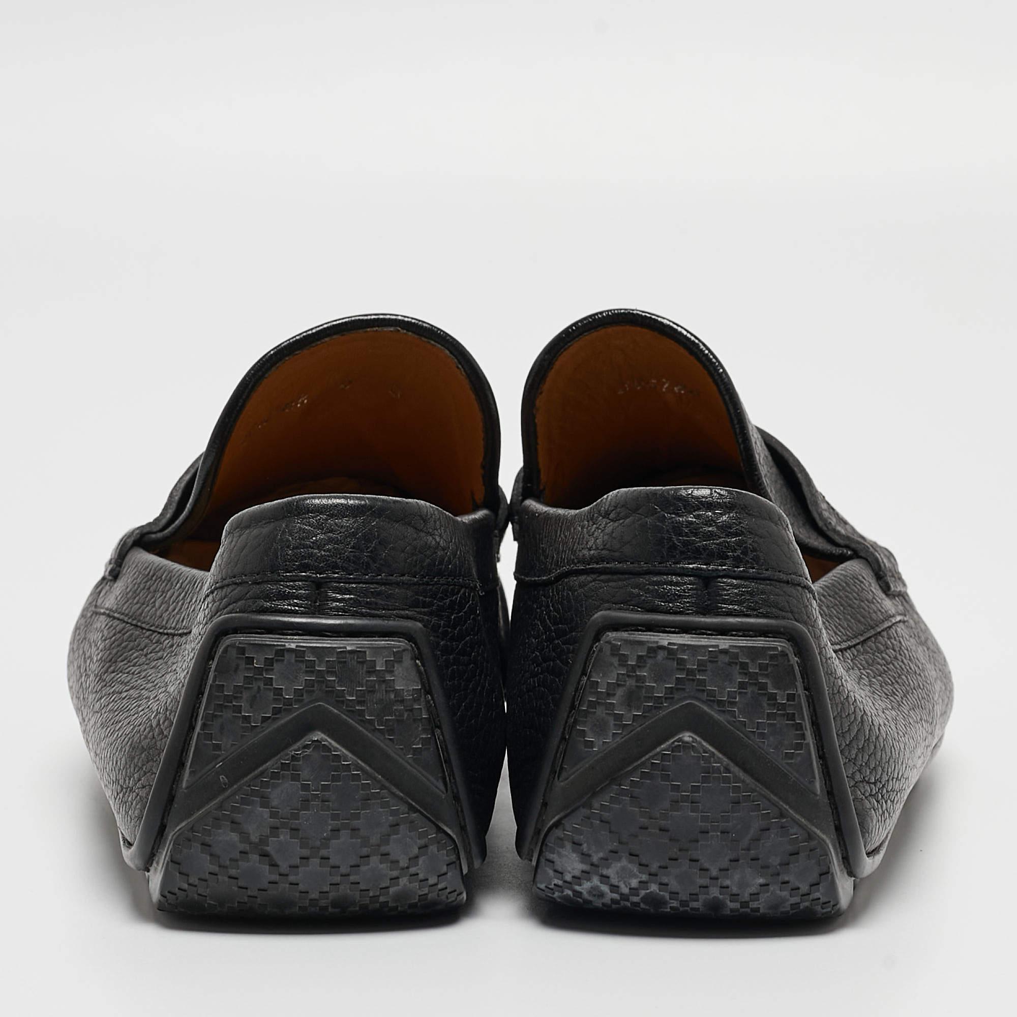 Gucci - Mocassins à enfiler en cuir noir  Taille 43 Pour hommes en vente