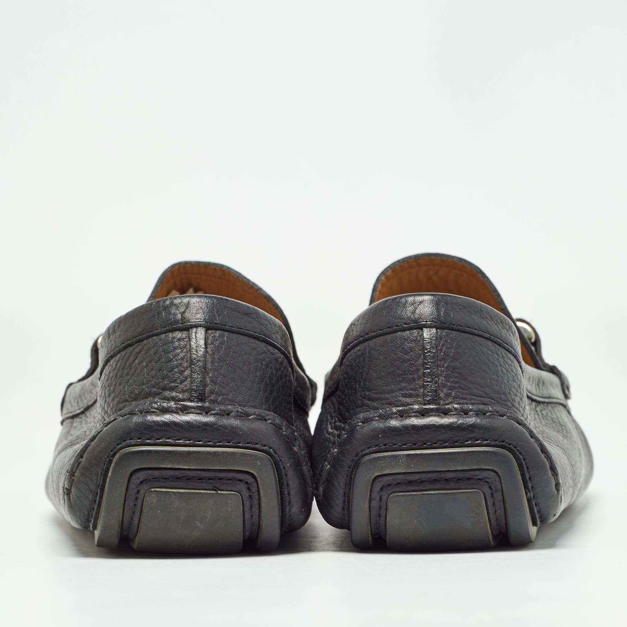 Mocassins en cuir noir de Gucci Taille 44 Pour hommes en vente