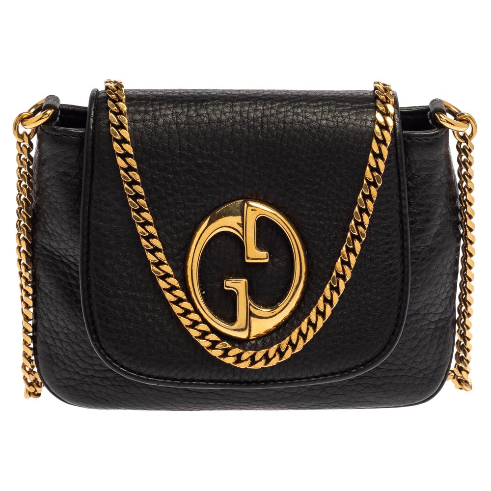 gucci black chain crossbody