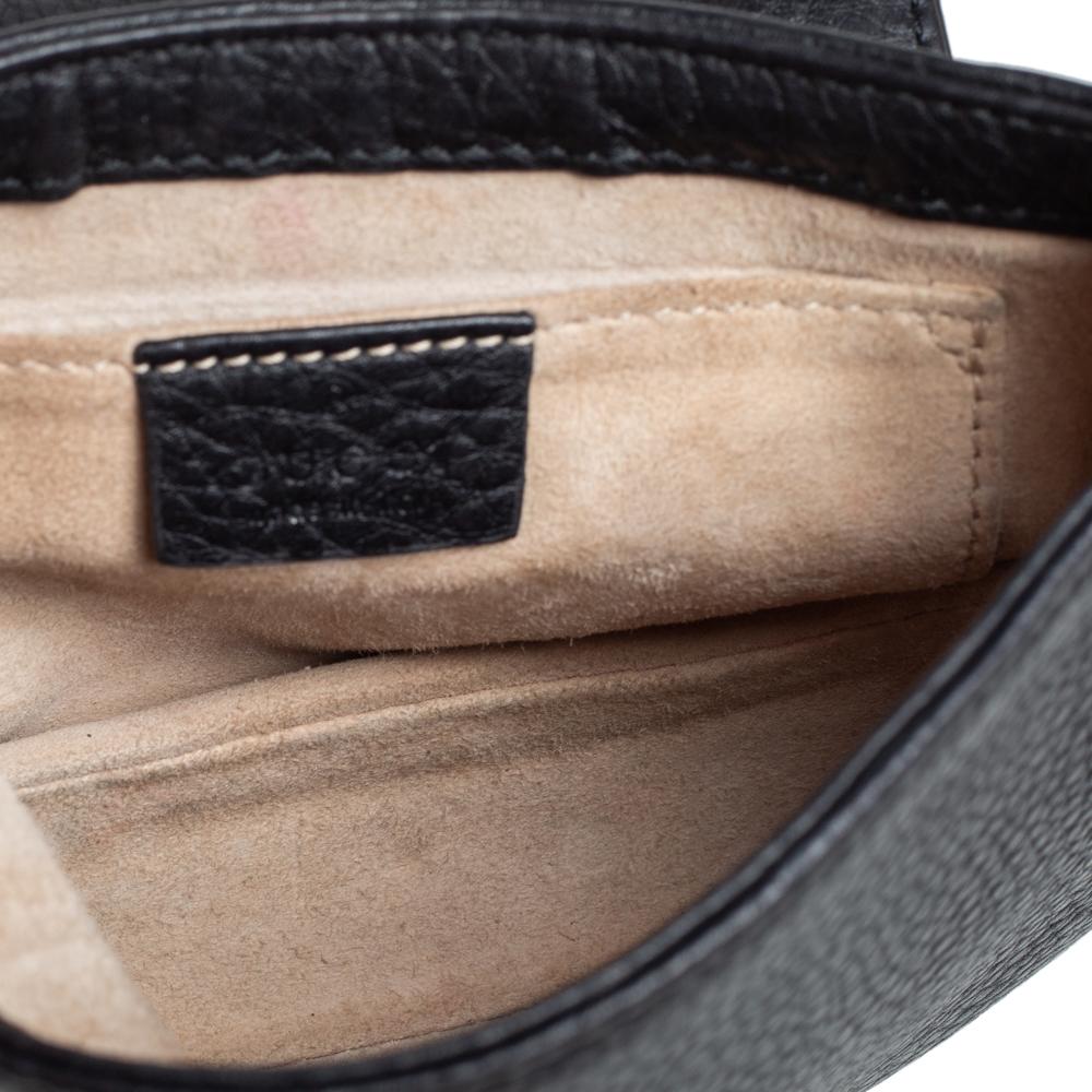 Gucci Black Leather Small 1973 Chain Shoulder Bag 5