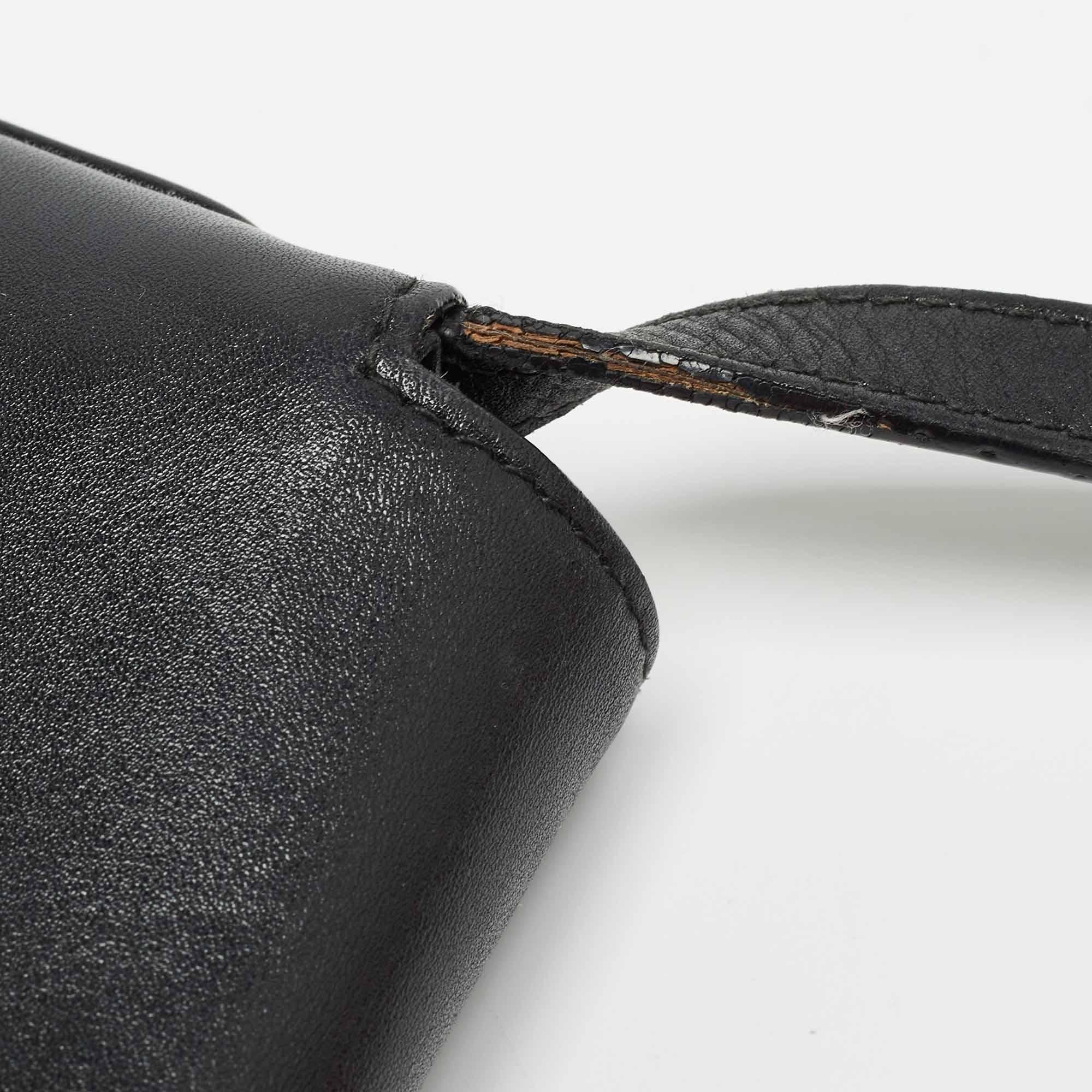 Gucci Black Leather Small Arli Shoulder Bag For Sale 7