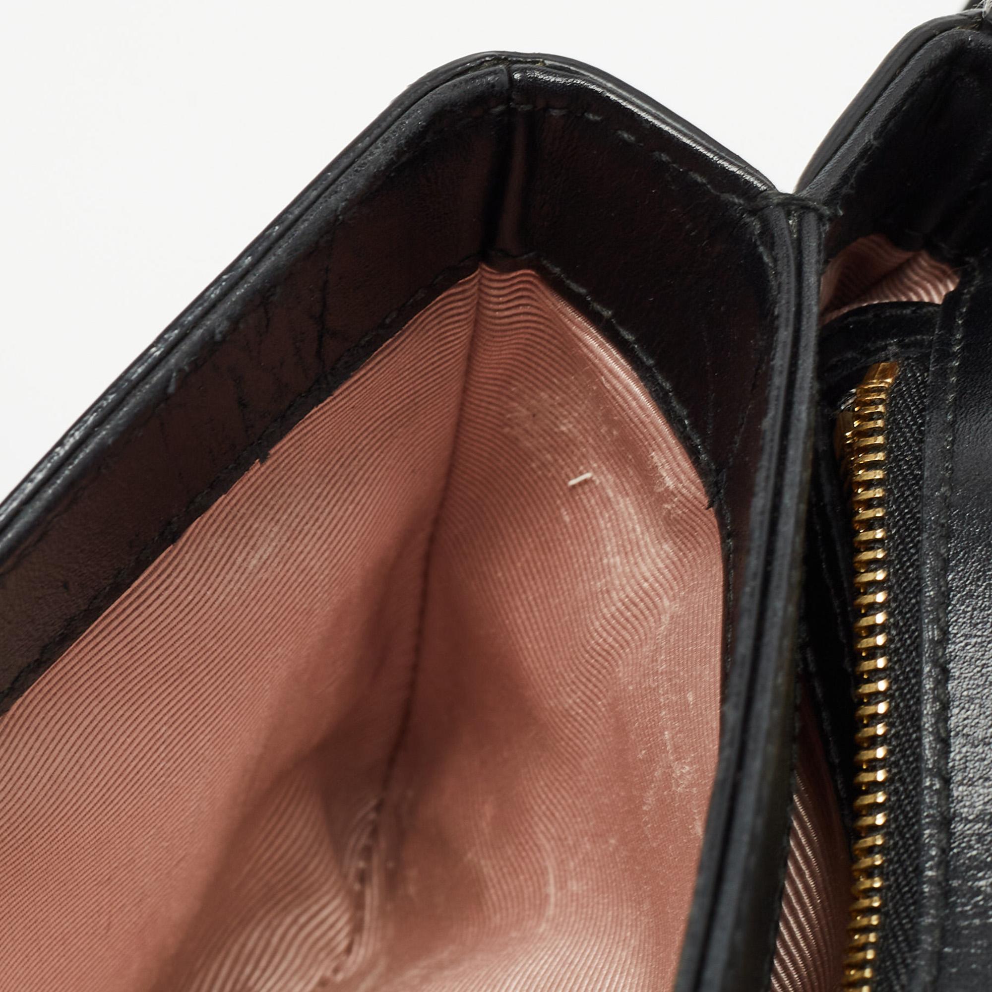 Gucci Black Leather Small Arli Shoulder Bag For Sale 15