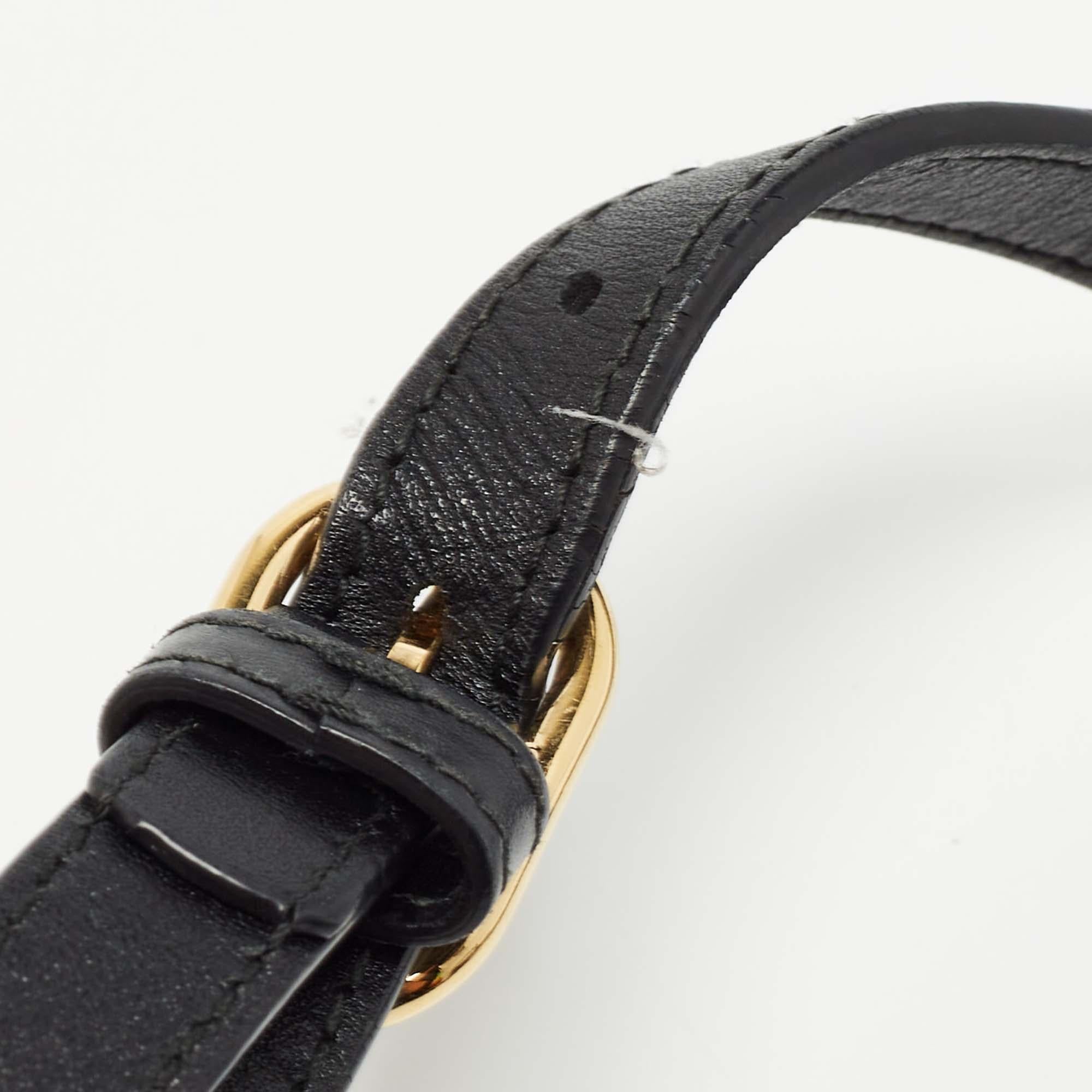 Gucci Kleine Arli Umhängetasche aus schwarzem Leder im Angebot 2