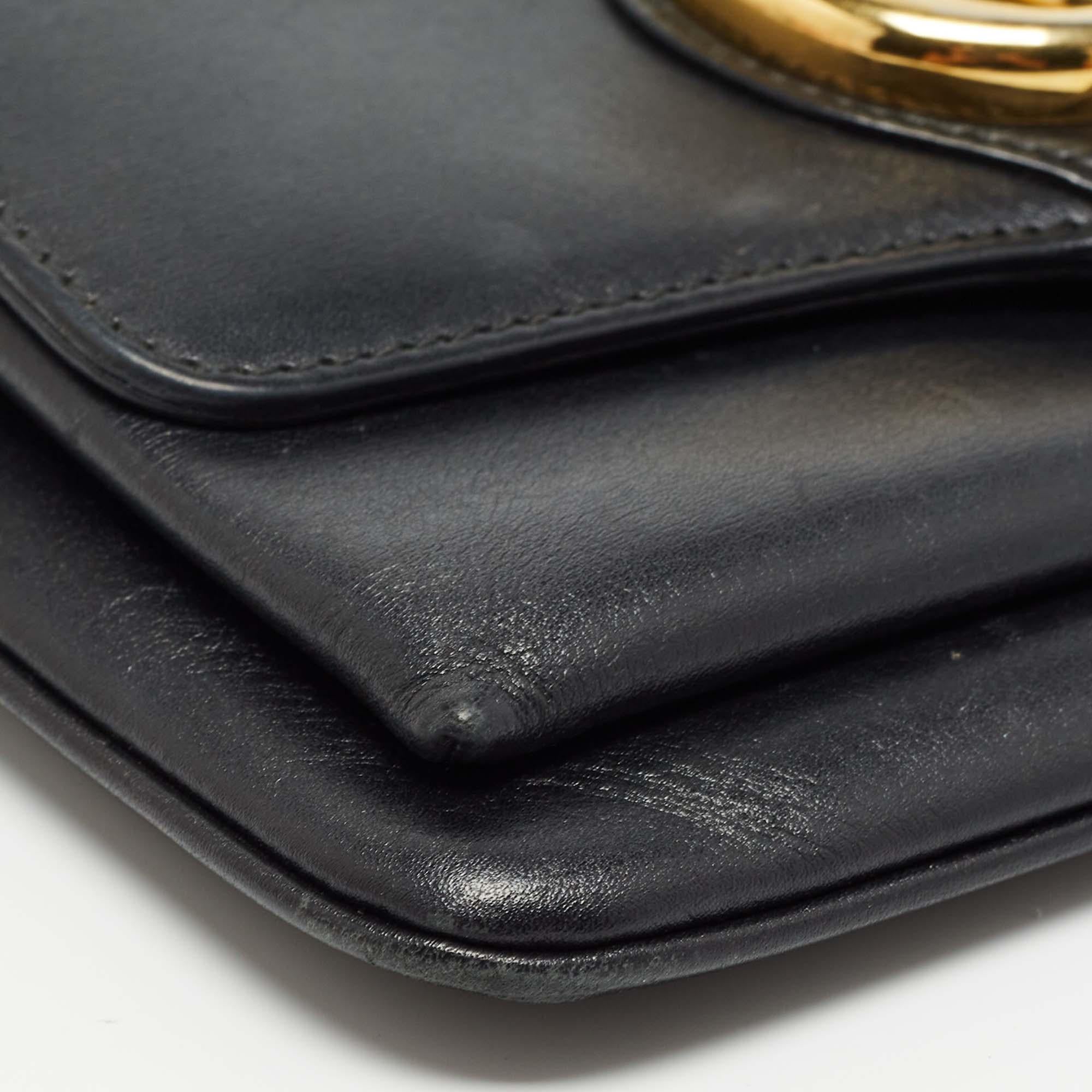 Gucci Black Leather Small Arli Shoulder Bag For Sale 5