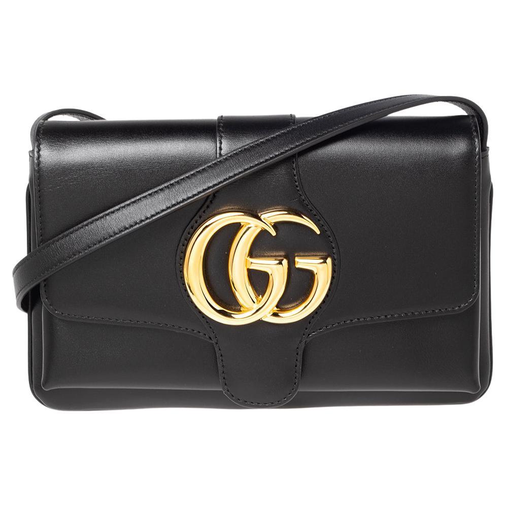 Gucci Black Leather Small Arli Shoulder Bag