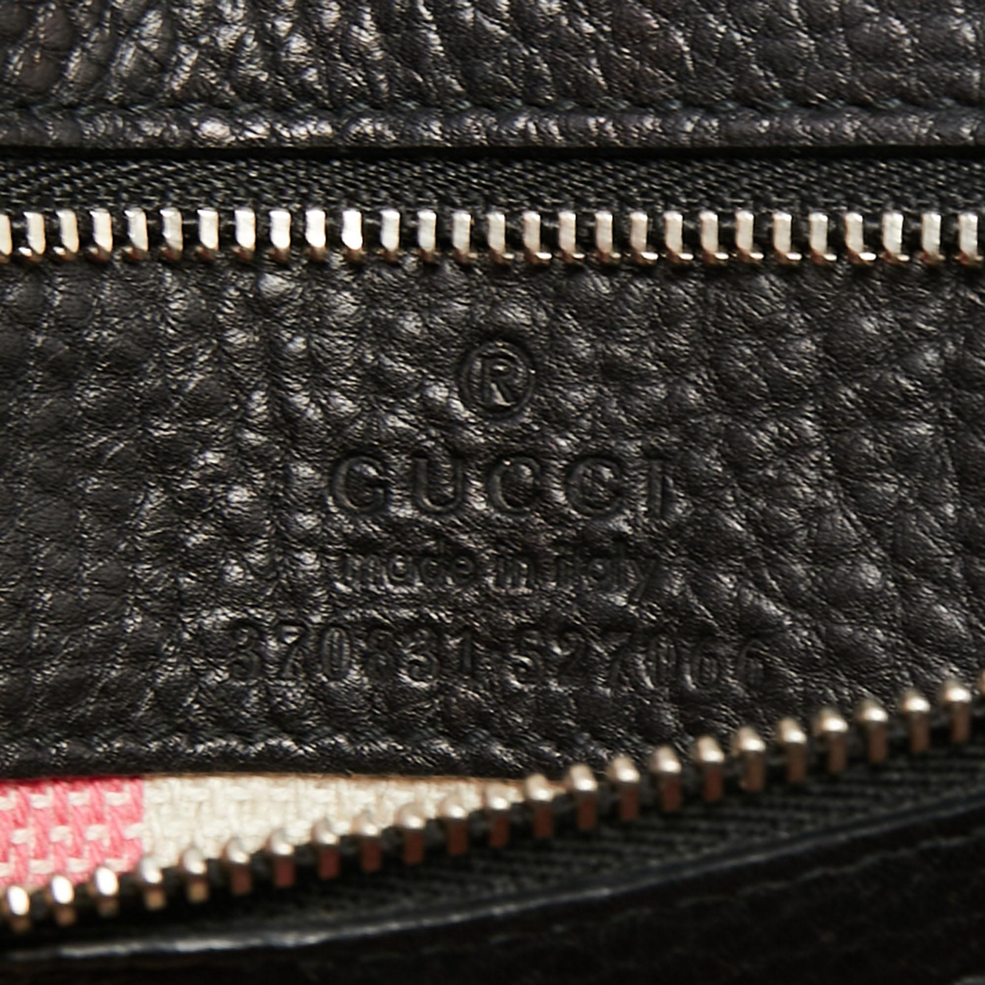 Gucci Black Leather Small Bamboo Daily Top Handle Bag 2