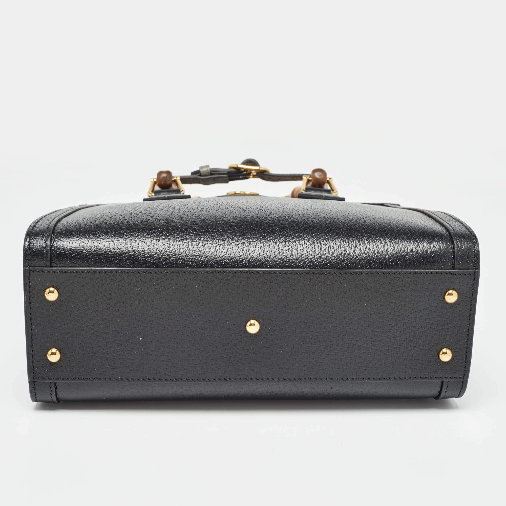 Gucci Black Leather Small Diana Tote 2
