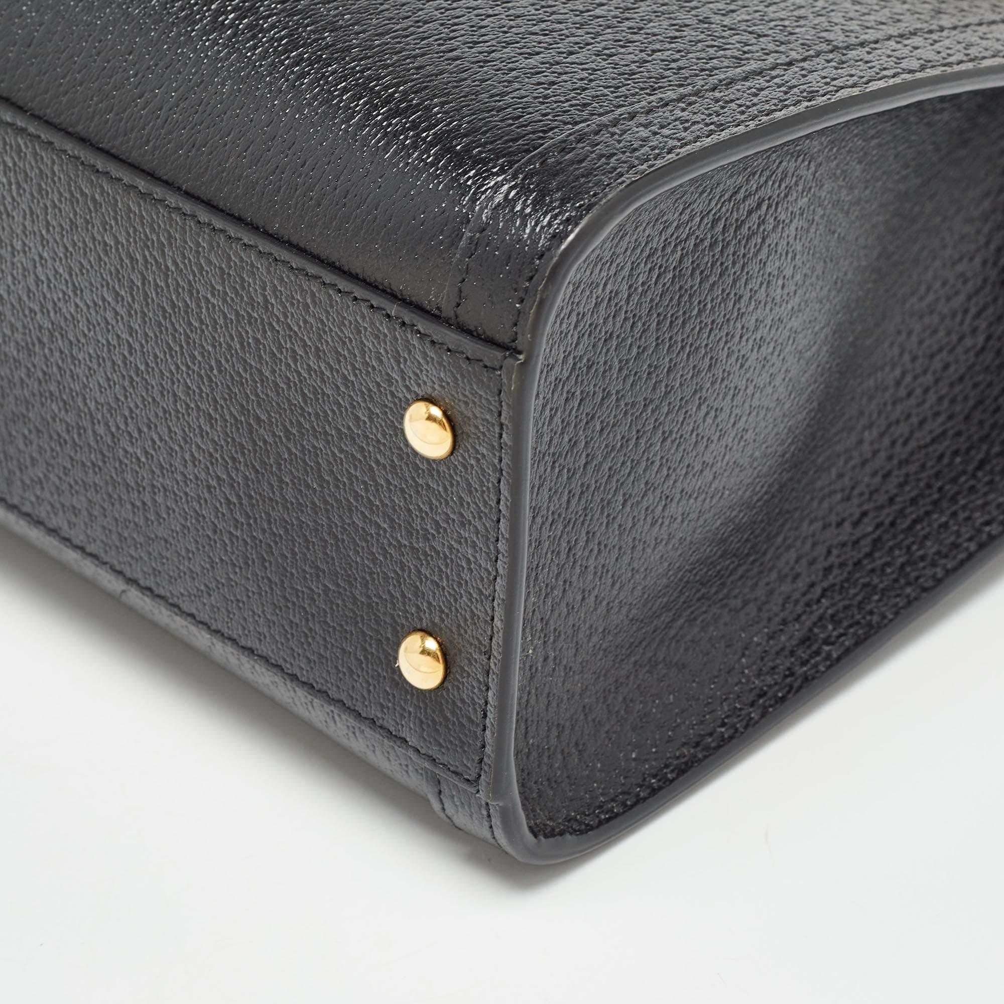 Gucci Black Leather Small Diana Tote 5