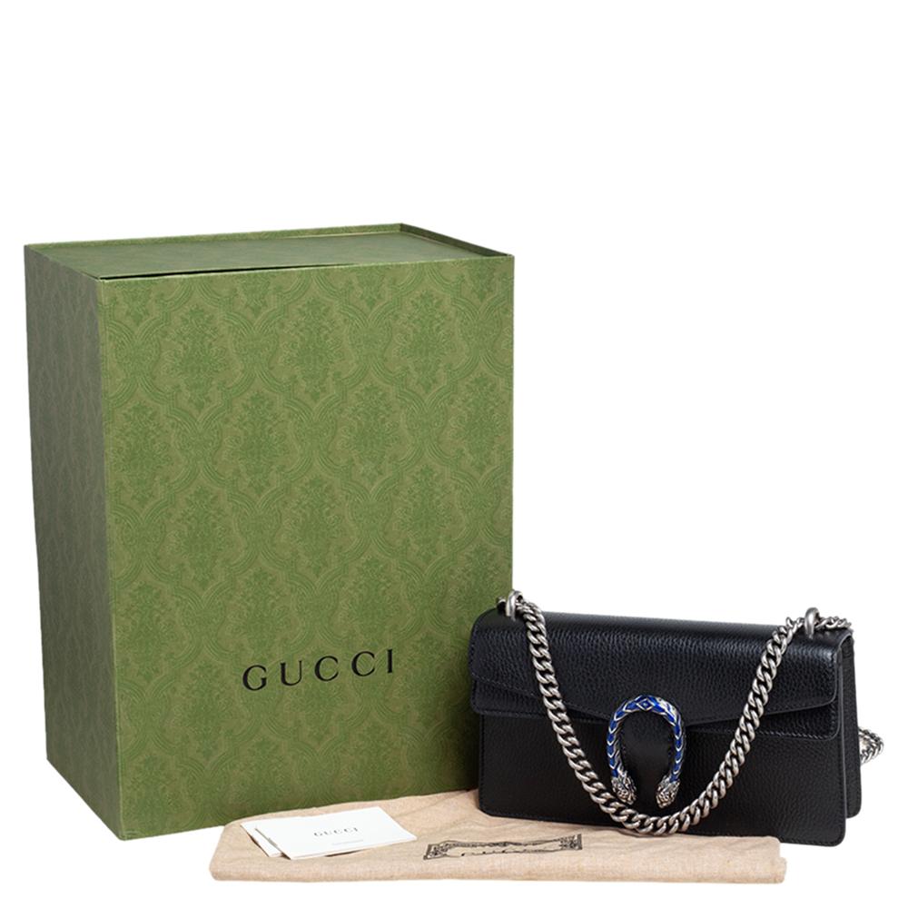 Gucci Black Leather Small Dionysus Shoulder Bag 8