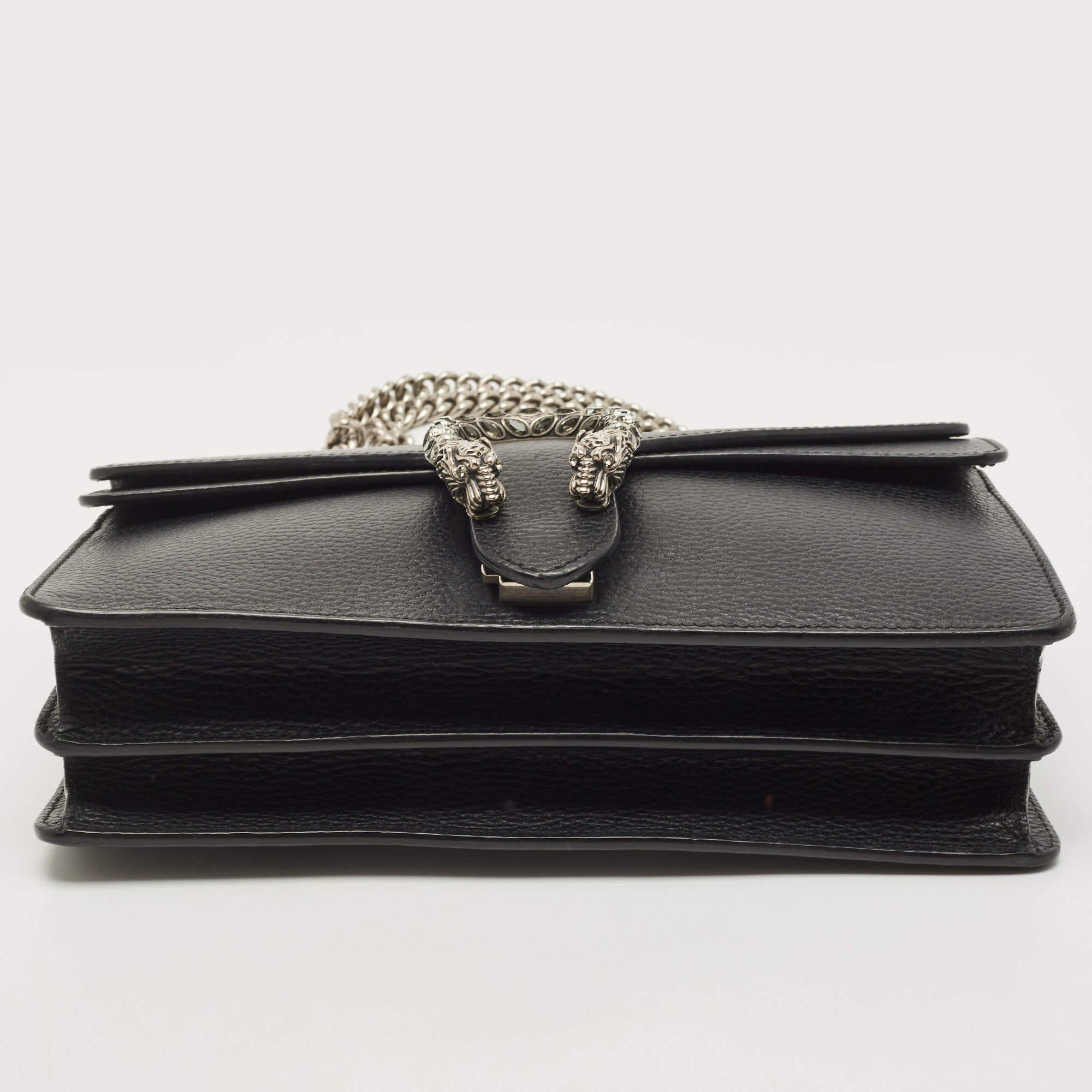 Gucci Black Leather Small Dionysus Shoulder Bag 1