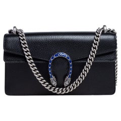 Gucci Black Leather Small Dionysus Shoulder Bag