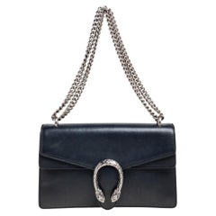 Gucci Black Leather Small Dionysus Shoulder Bag