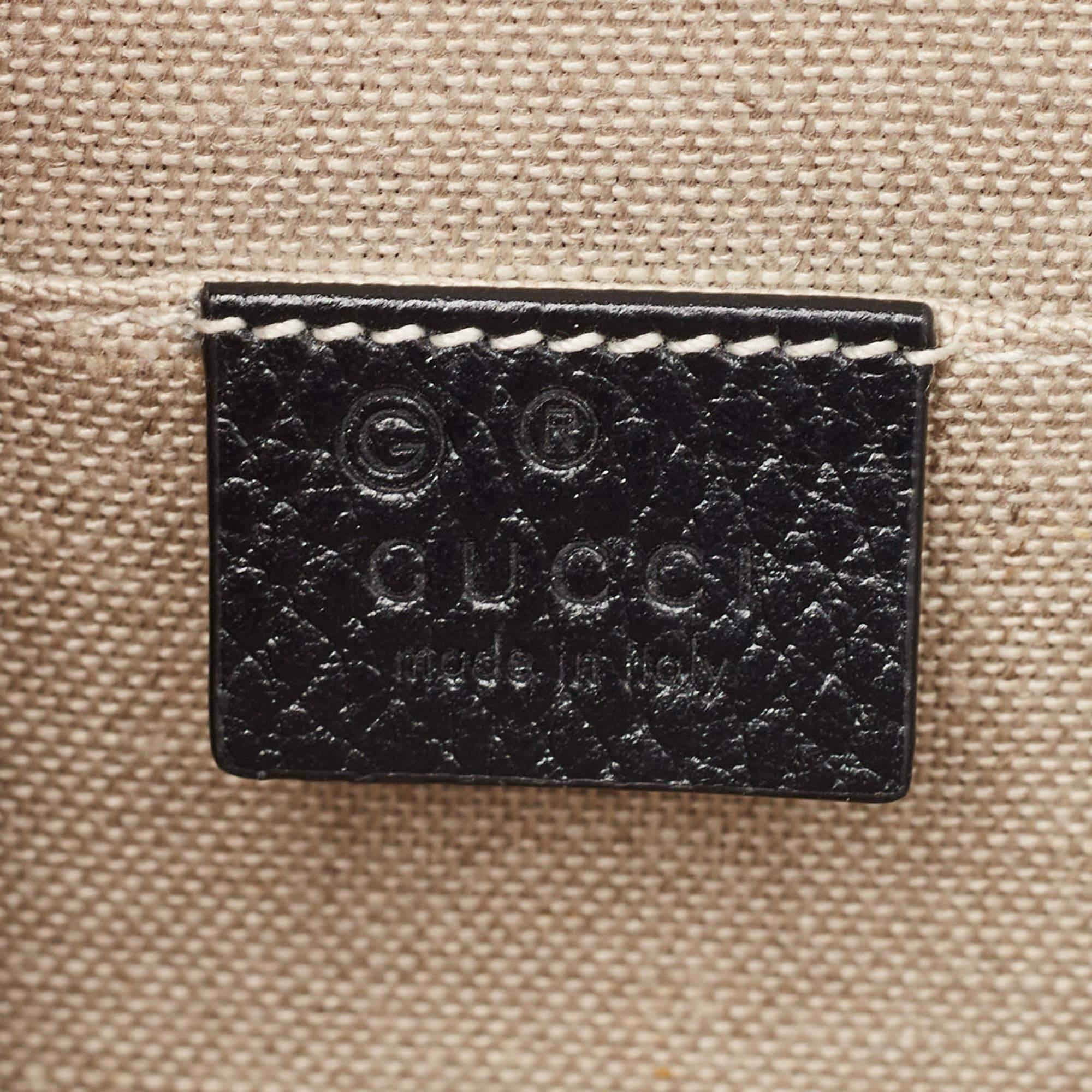 Gucci Black Leather Small Dollar Interlocking G Shoulder Bag 5