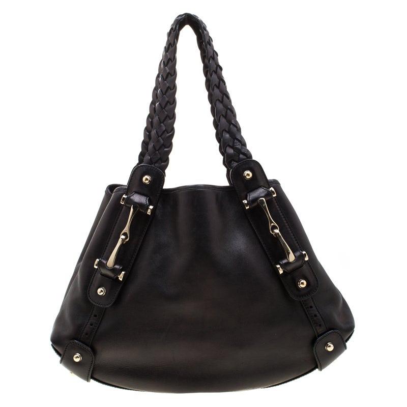 gucci hobo bag black leather