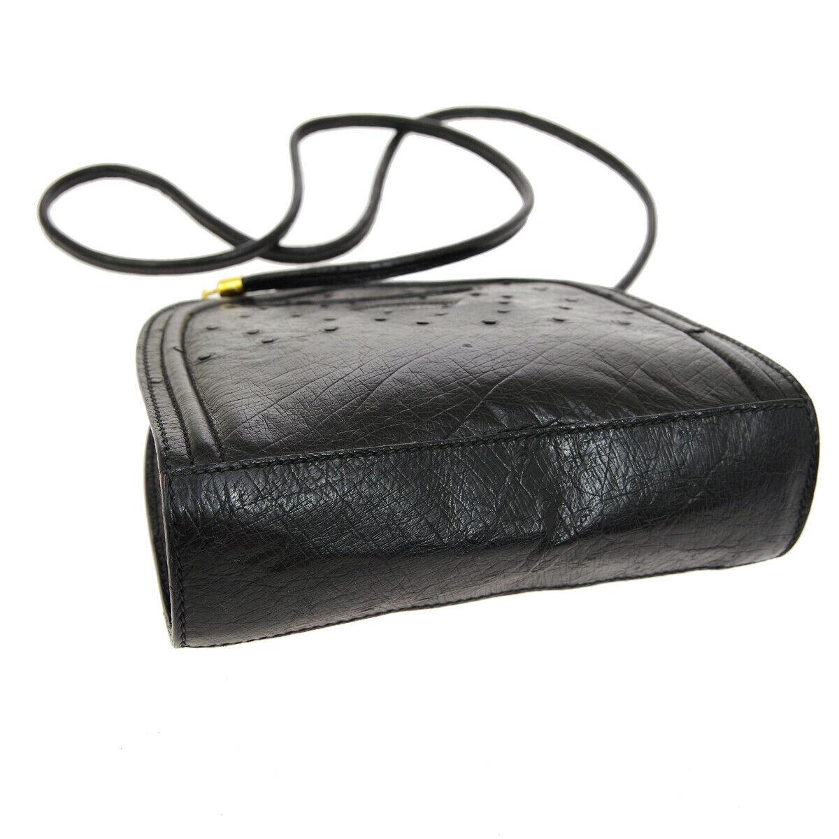 Women's Gucci Black Leather Small Mini Top Handle Satchel Evening Shoulder Bag 