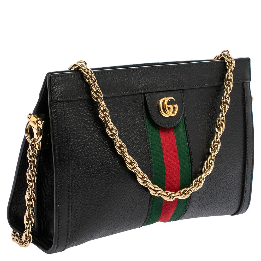 gucci ophidia black leather