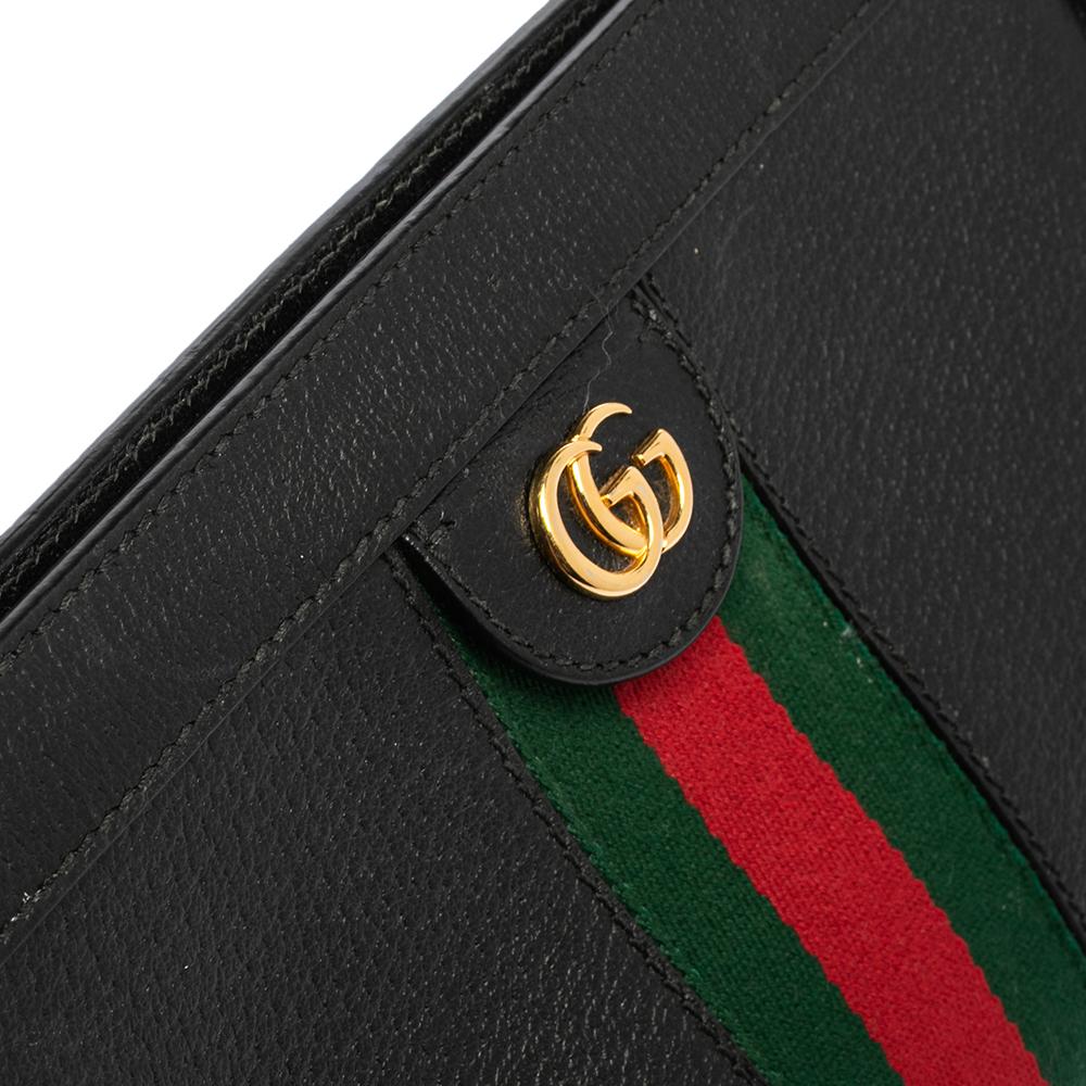Gucci Black Leather Small Ophidia Shoulder Bag 2