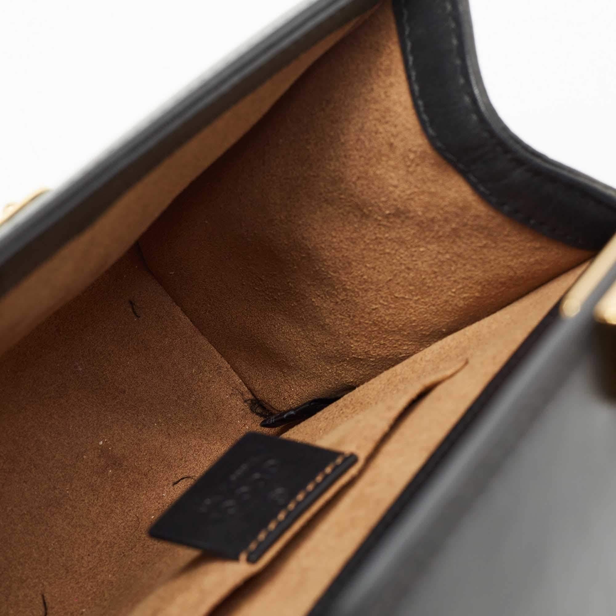 Gucci Black Leather Small Padlock Shoulder Bag 7