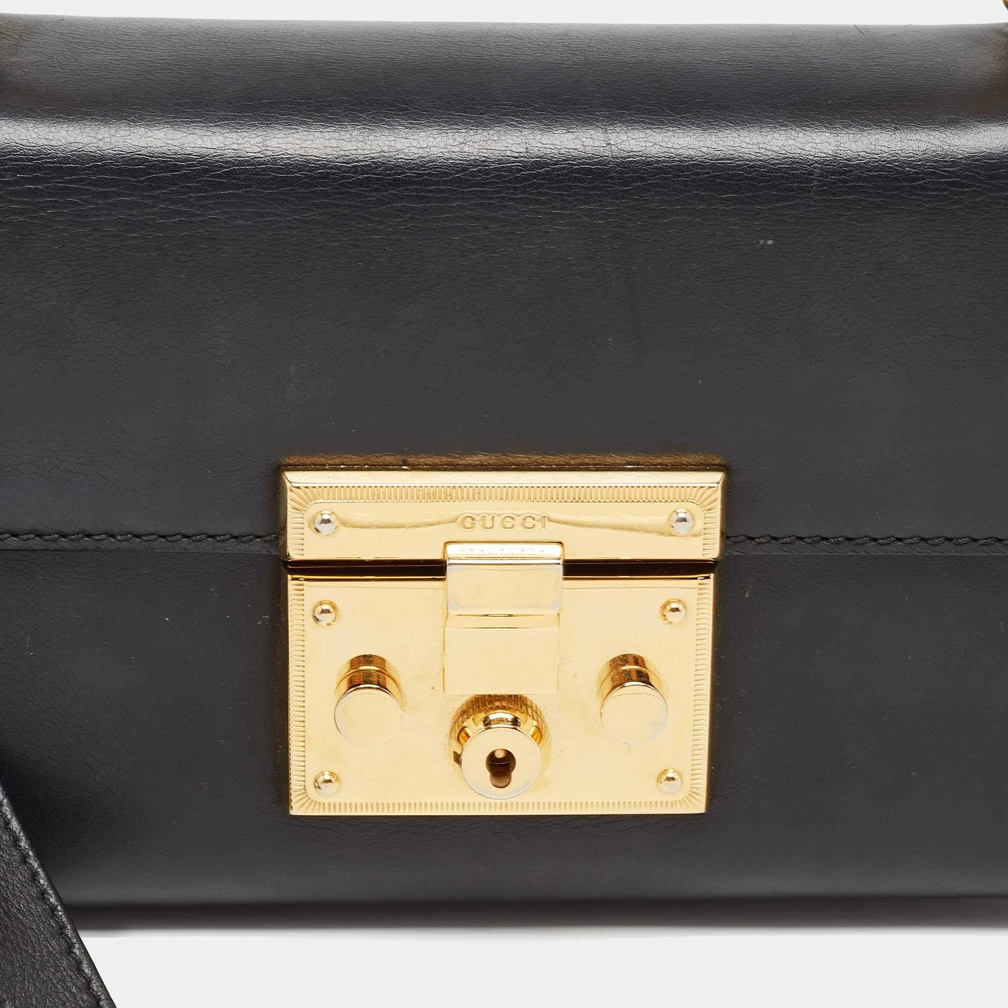 Gucci Black Leather Small Padlock Shoulder Bag 10