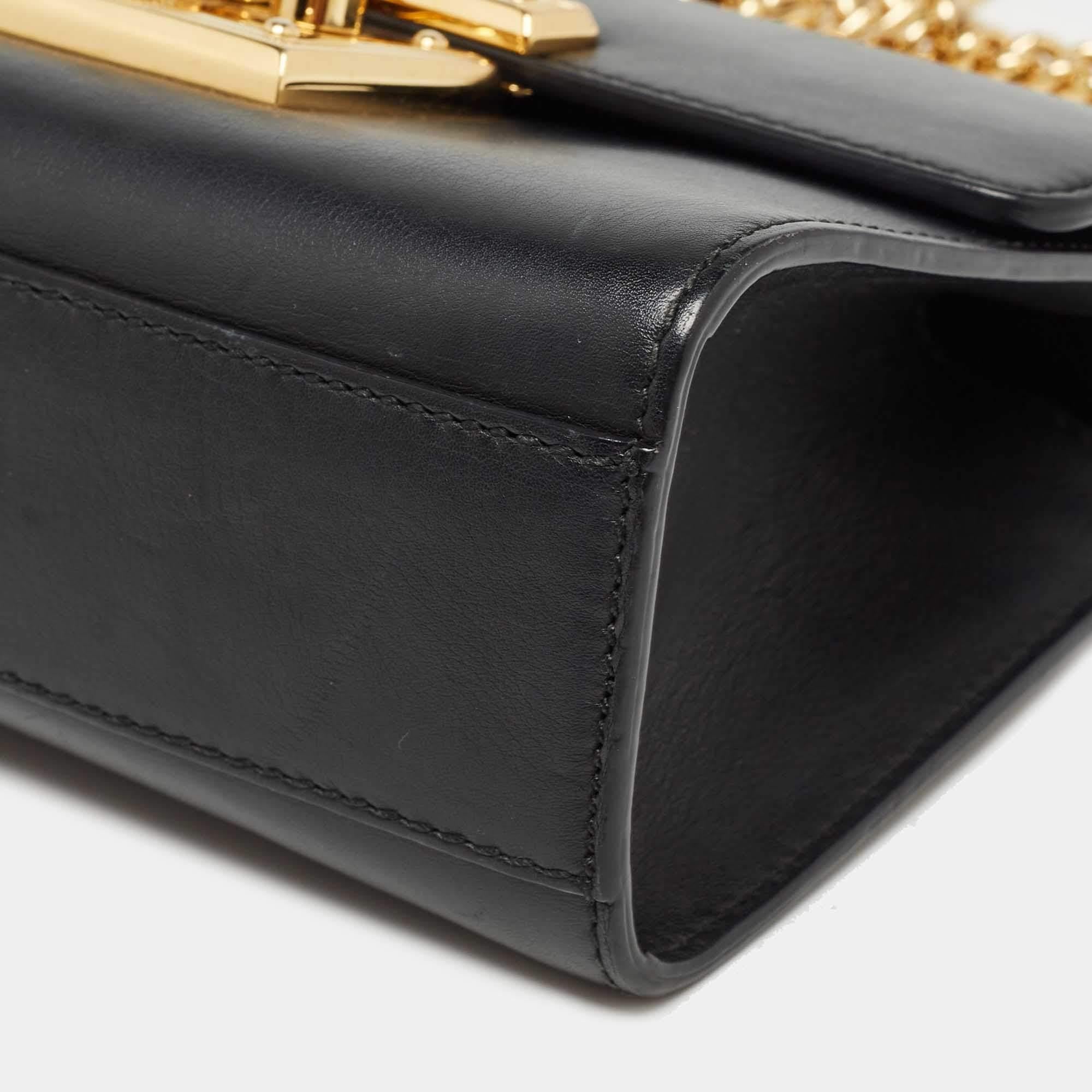 Gucci Black Leather Small Padlock Shoulder Bag 12