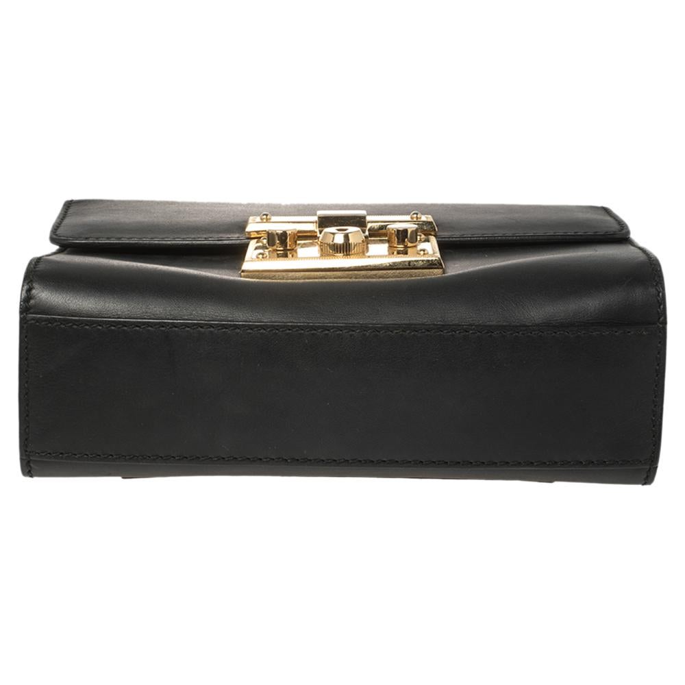 Gucci Black Leather Small Padlock Shoulder Bag 1