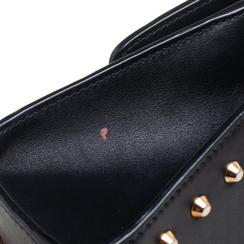 Gucci Black Leather Small Pearl Studded Padlock Shoulder Bag 8