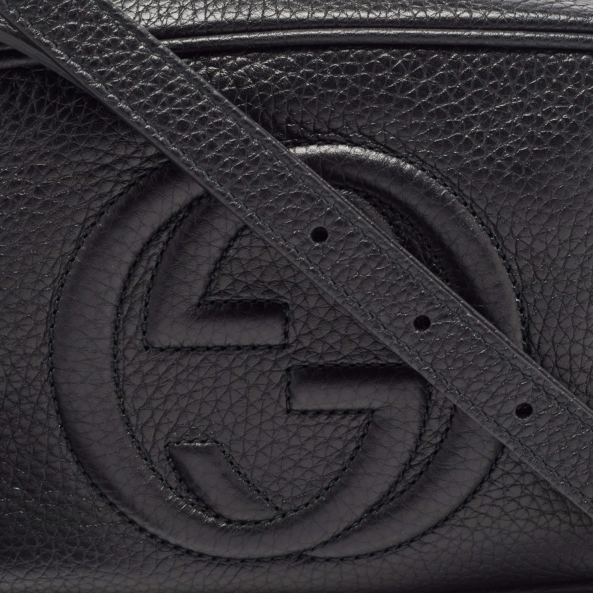 Gucci Black Leather Small Soho Disco Crossbody Bag 2