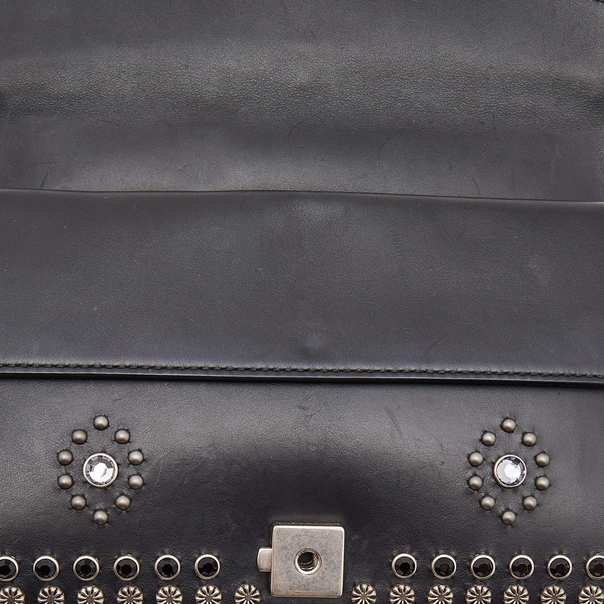 Gucci Black Leather Small Strass Studded Dionysus Shoulder Bag 6