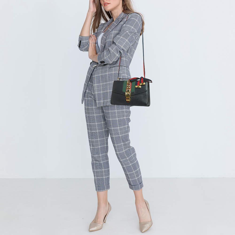 Gucci Black Leather Small Sylvie Shoulder Bag 11