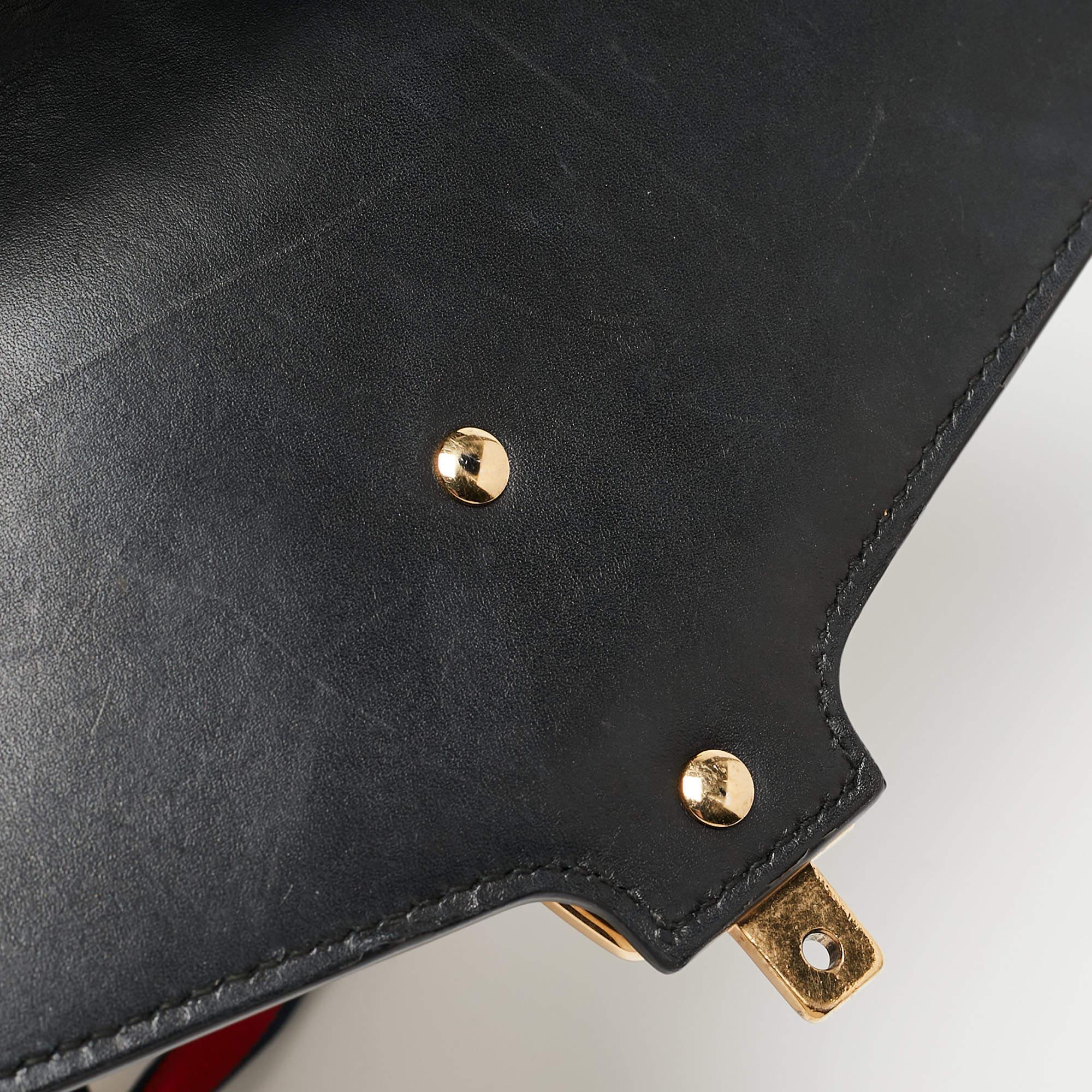 Gucci Black Leather Small Sylvie Shoulder Bag 5