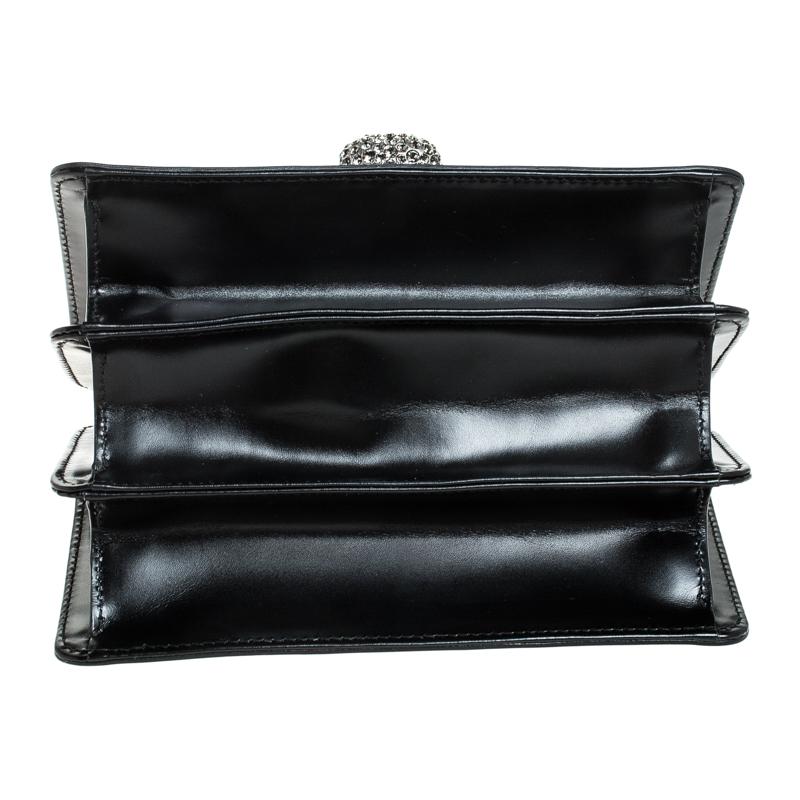 Gucci Black Leather Small Thiara Bamboo Top Handle Bag 5