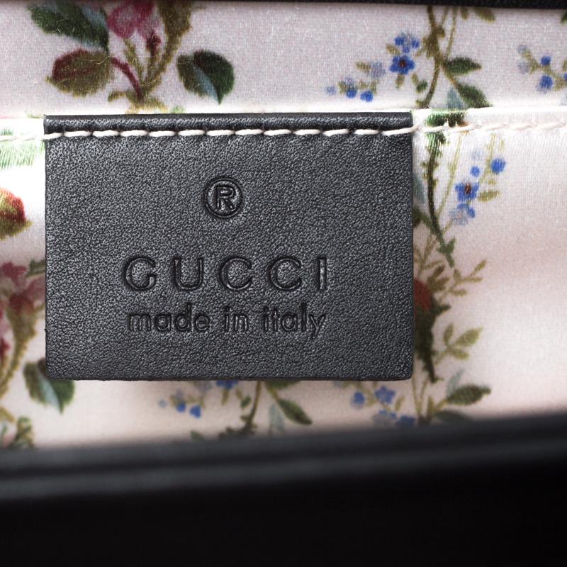 Gucci Black Leather Small Thiara Bamboo Top Handle Bag 3