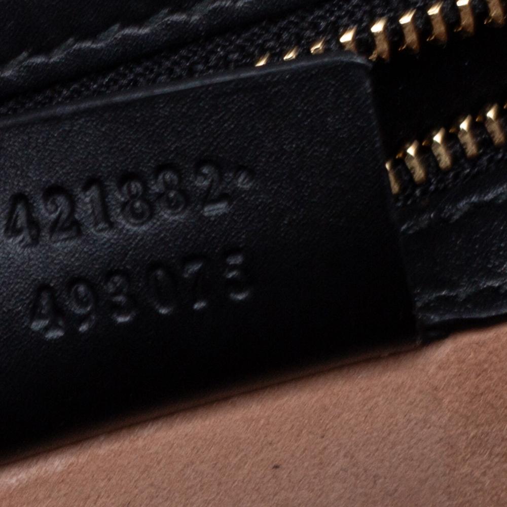 Gucci Black Leather Small Web Chain Sylvie Shoulder Bag 6