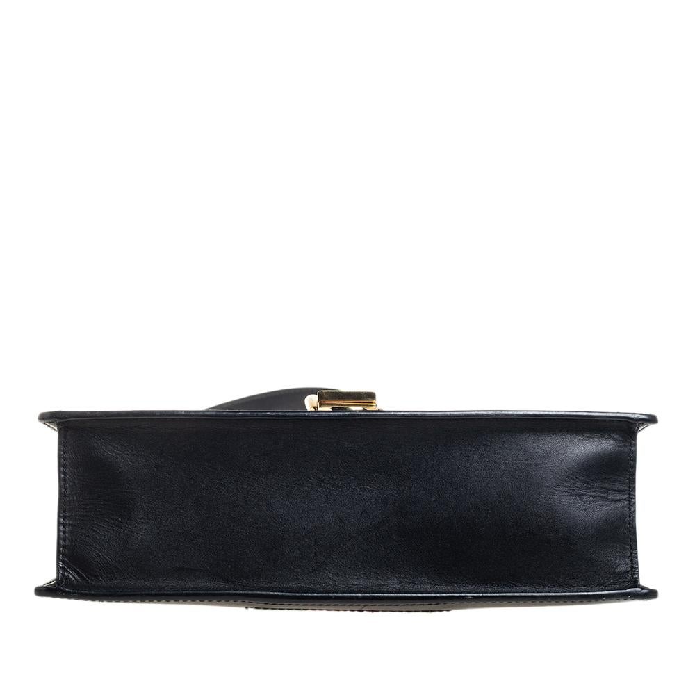 Gucci Black Leather Small Web Chain Sylvie Shoulder Bag 1