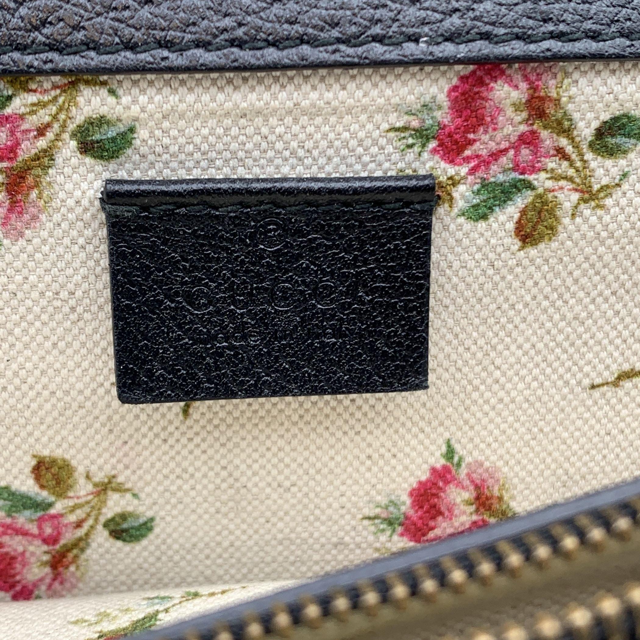 Gucci Black Leather Small Web Stripes Dionysus Shoulder Bag 1