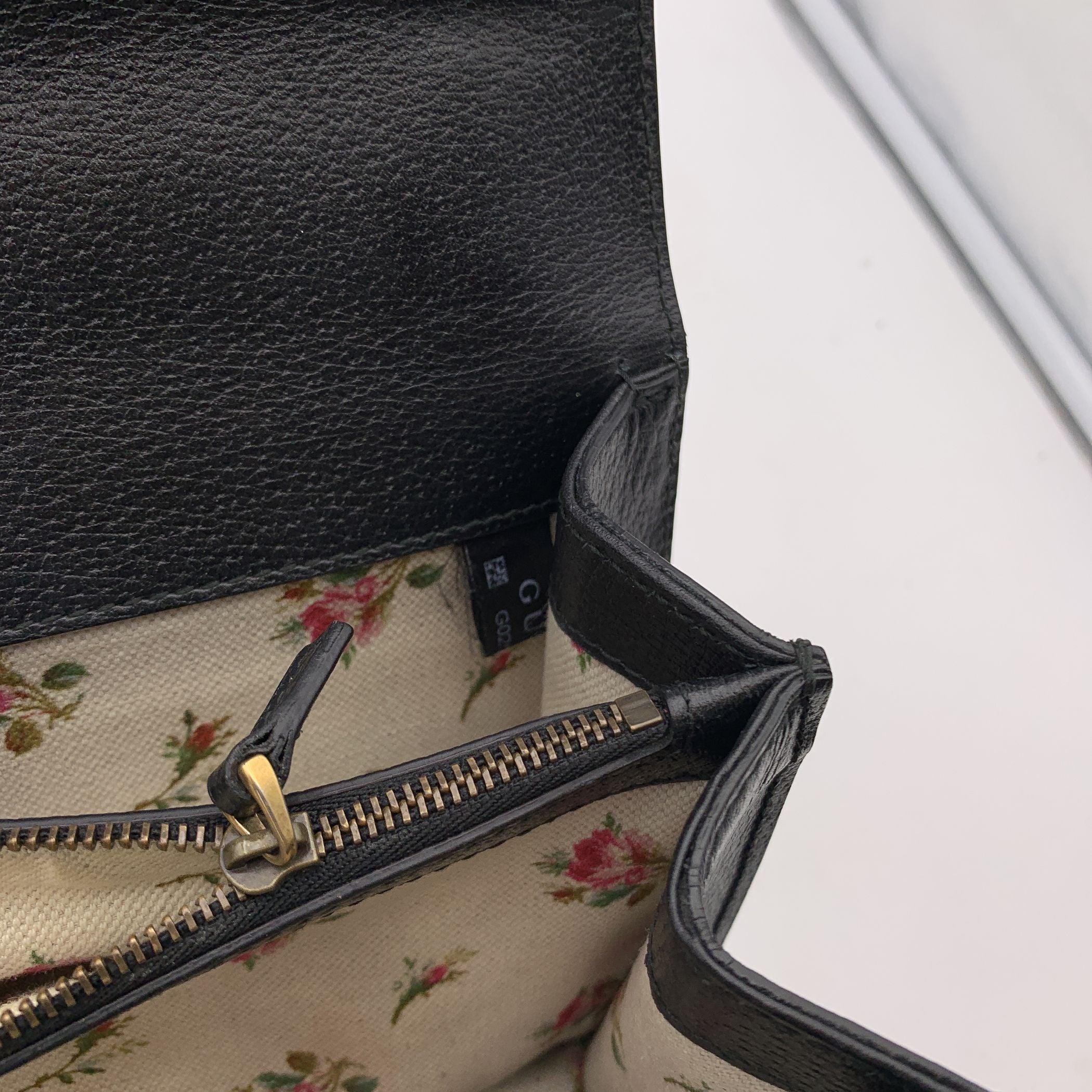 Gucci Black Leather Small Web Stripes Dionysus Shoulder Bag 4
