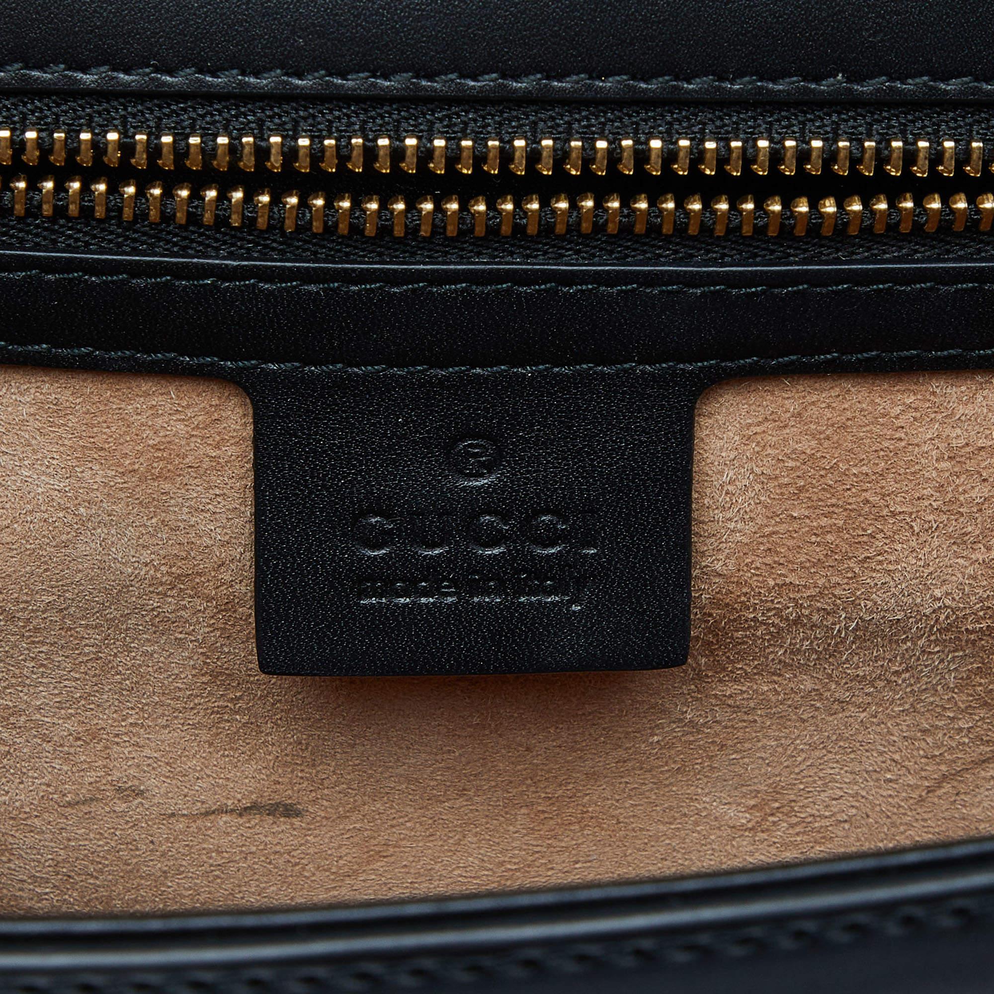Gucci Black Leather Small Web Sylvie Shoulder Bag 6