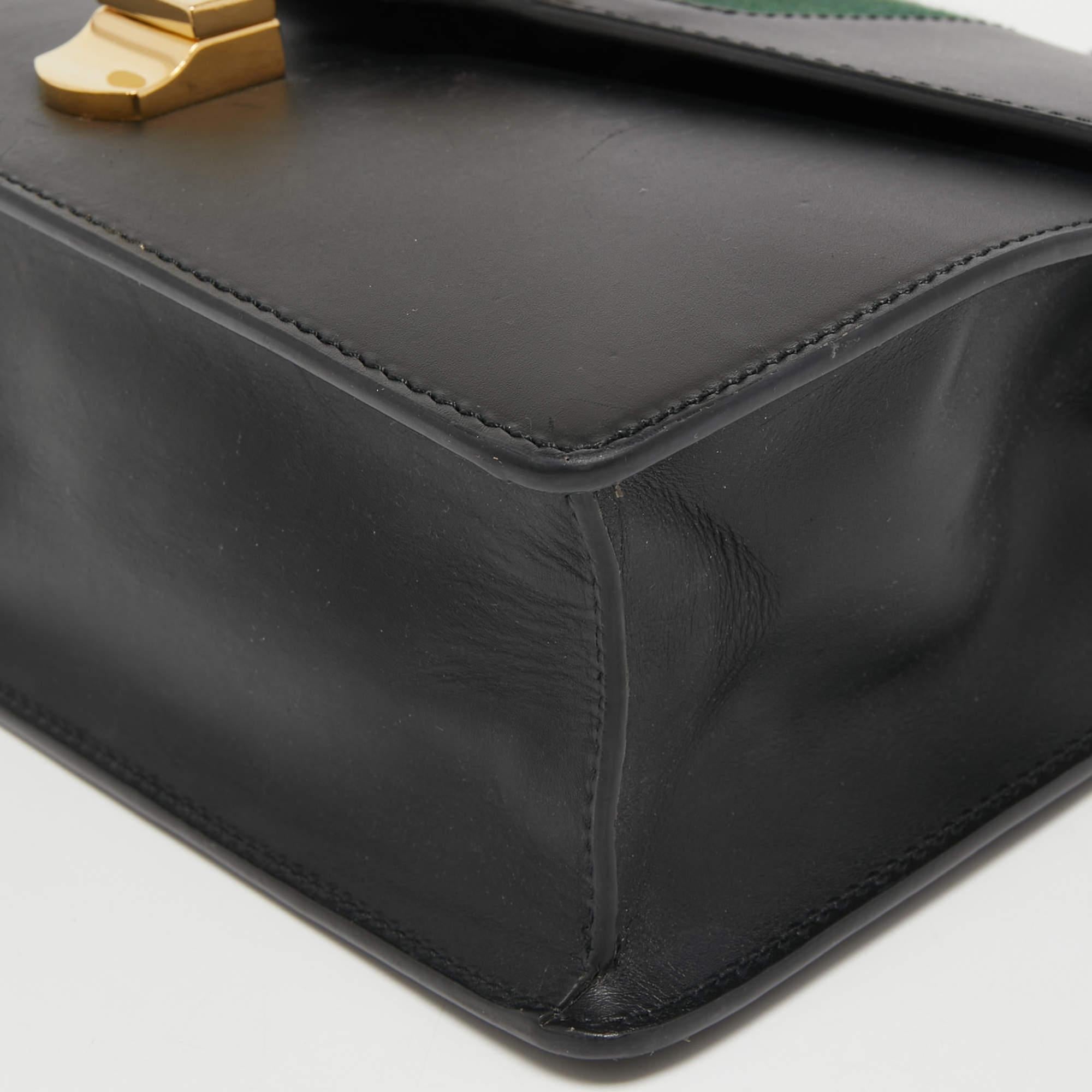 Gucci Black Leather Small Web Sylvie Shoulder Bag 7