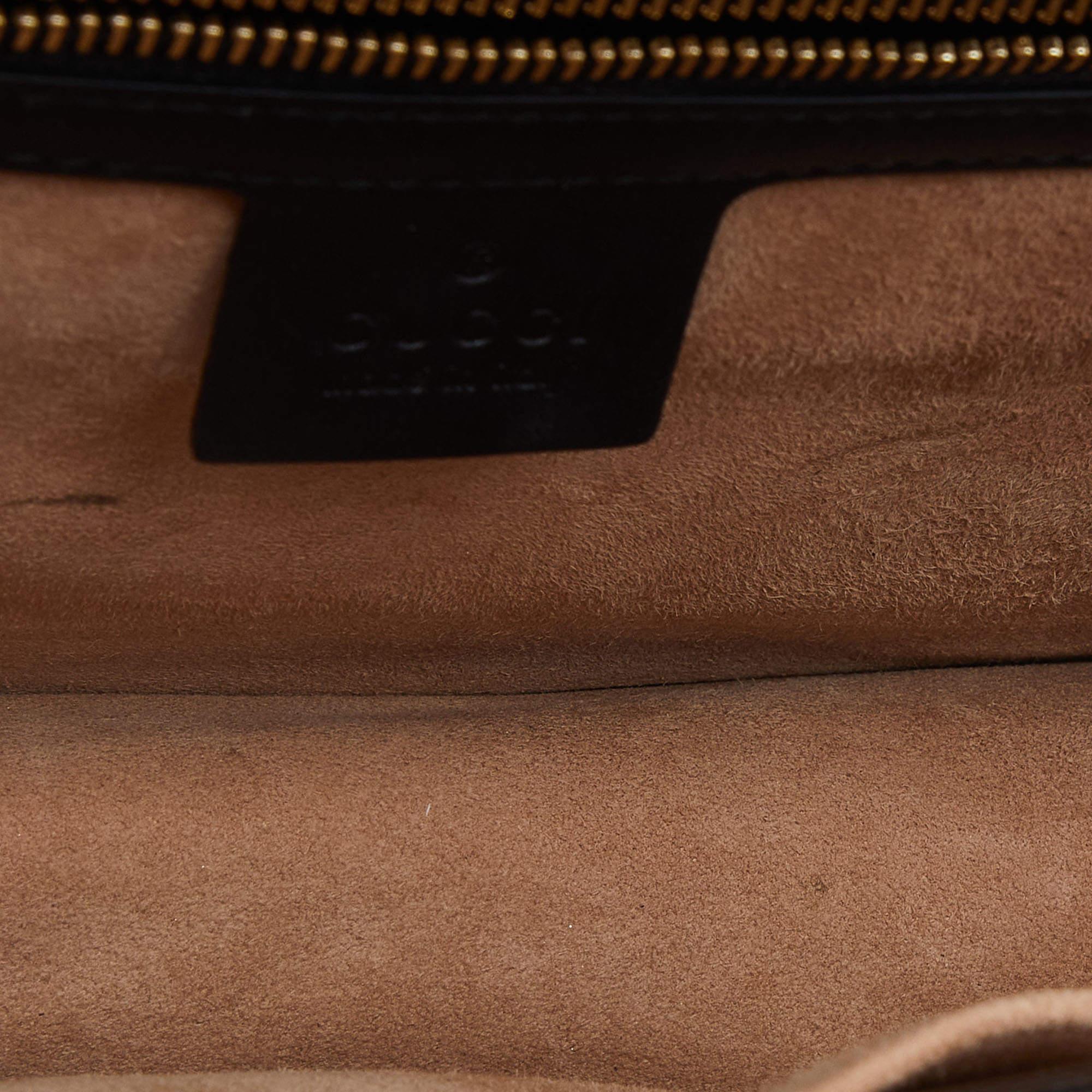 Gucci Black Leather Small Web Sylvie Shoulder Bag 7
