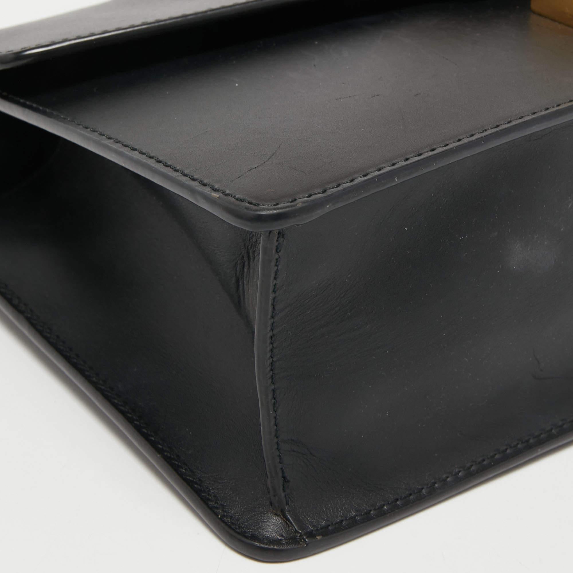 Gucci Black Leather Small Web Sylvie Shoulder Bag 9