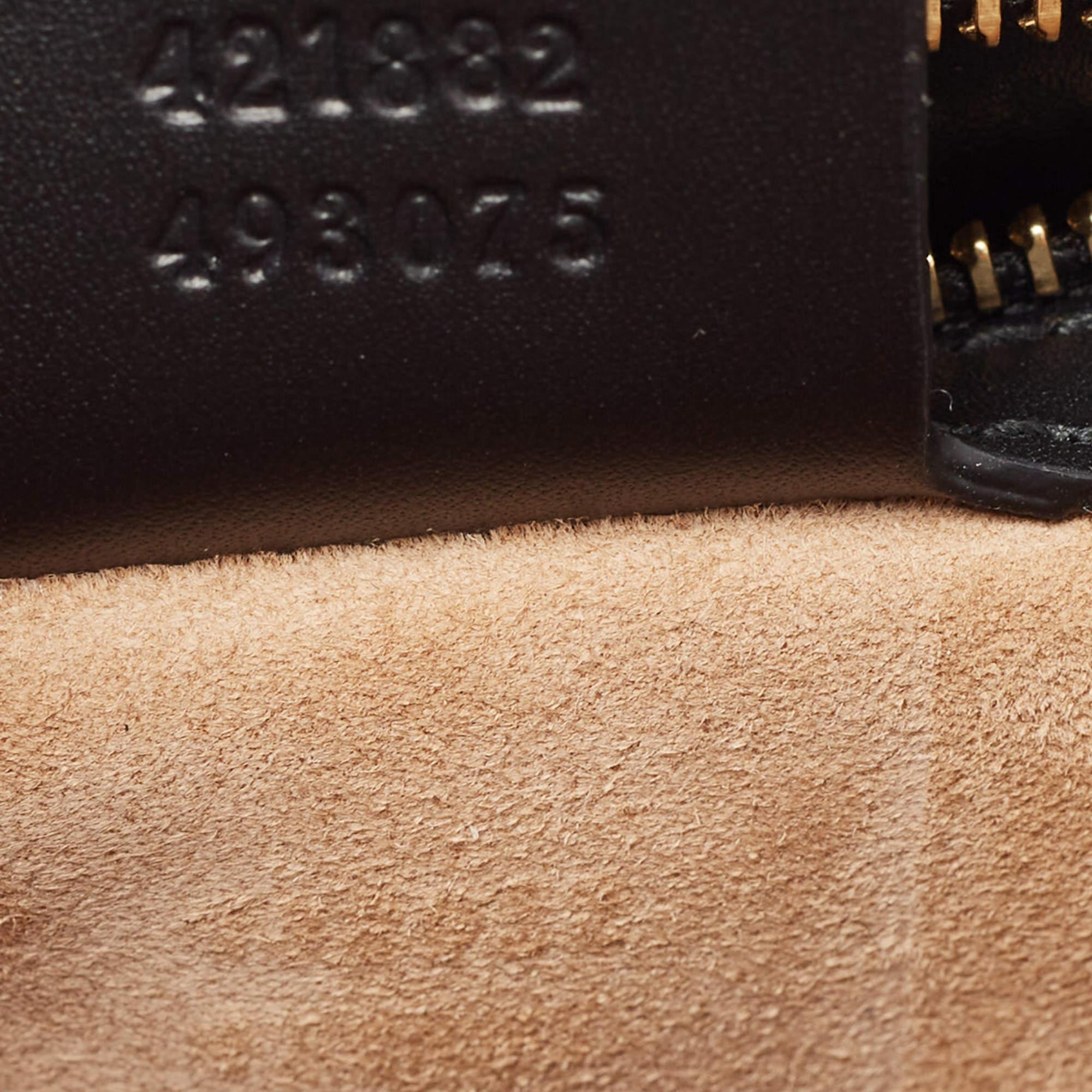 Gucci Black Leather Small Web Sylvie Shoulder Bag 9